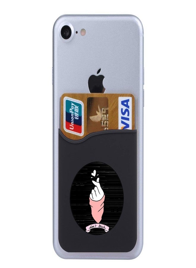 Plan To Gift Set of 3 Cell Phone Card Wallet, Silicone Phone Card Id Cash Wallet with 3M Adhesive Stick-on Snap It Don't Touch Printed Designer Mobile Wallet for Your Phone & Tablet - Image 3